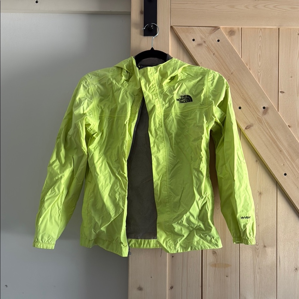 The North Face Neon Yellow Hyvent Rain Coat